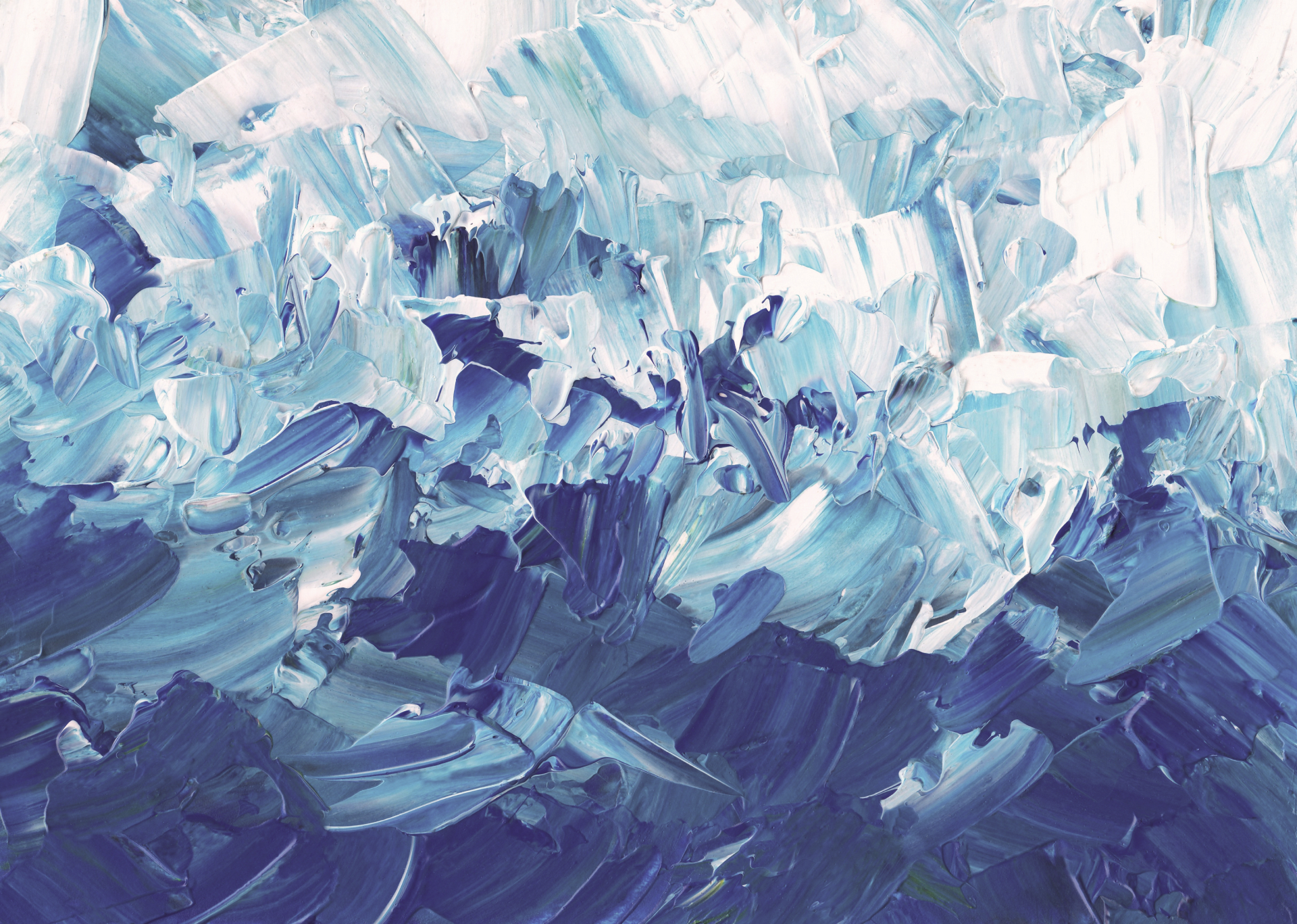 Abstract blue brushstrokes